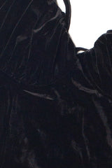 Extended Sizes Lace Up Back Velvet Dress