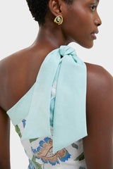 Azure One-Shoulder Midi Dress