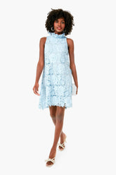 Serenity Blue Guipure Lace Blythe Dress