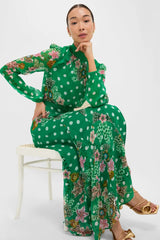 Celosia Polka Jacqui-B Maxi Dress