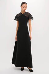 Black Crepe Annelise Dress