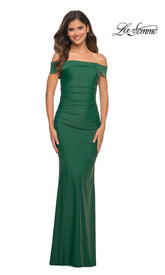 Off-the-Shoulder Tight Long Prom Dress by La Femme