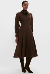 Cinnamon Avara Twill Wool Maxi Dress