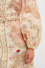 Wallpaper Floral Blush Daylight Mini Dress