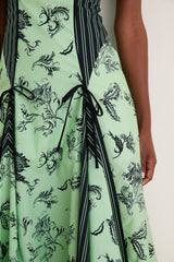 Sage Push Me to the Edge Midi Dress