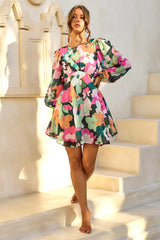 End Game Mini Dress - Green Multi