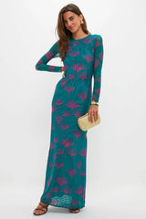 Jade Ginkgo Scarlet Maxi Dress