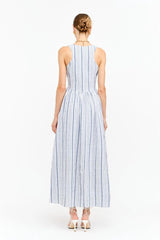 Liz Striped Linen Midi Dress