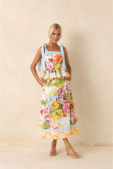 Sorrento Gardens Duo Printed Peplum Top & Matching Maxi Skirt (Sold Separately)