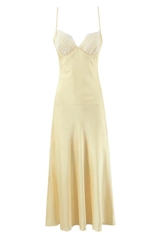 Lace Print on the Chest A-line Dress