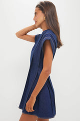 Dark Denim Blue Focul Dress