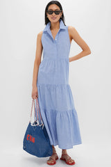Chambray Sleeveless Mabel Maxi Dress