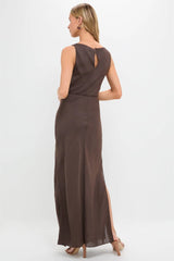 Chocolate Serine Maxi Dress