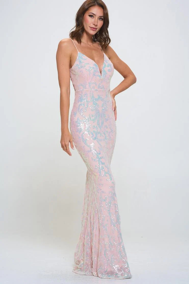 Cynthia Sequin Maxi Gown