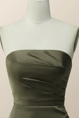 Strapless Olivia Green Mermaid Long Bridesmaid Dress