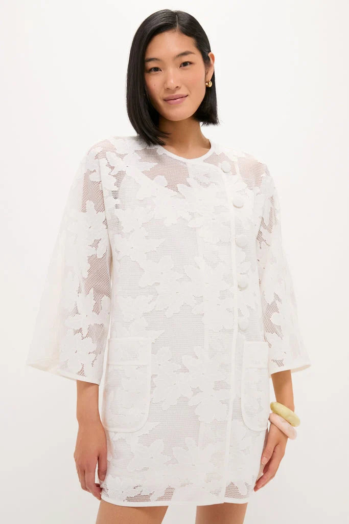 White Floral Lace Sidney Coverup