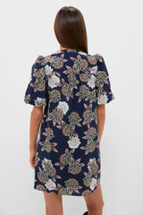 Navy Floral Mimi Mini Dress