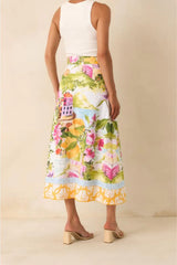 Sorrento Gardens Duo Printed Peplum Top & Matching Maxi Skirt (Sold Separately)